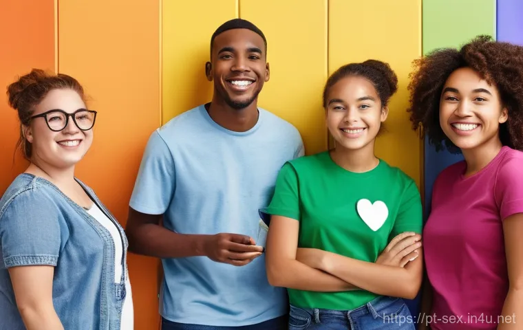 성교육과 자기 몸 존중하기 - **Prompt 2: Communicating Consent in a Modern Urban Park**
    "Two young adults (around early 20s, ...