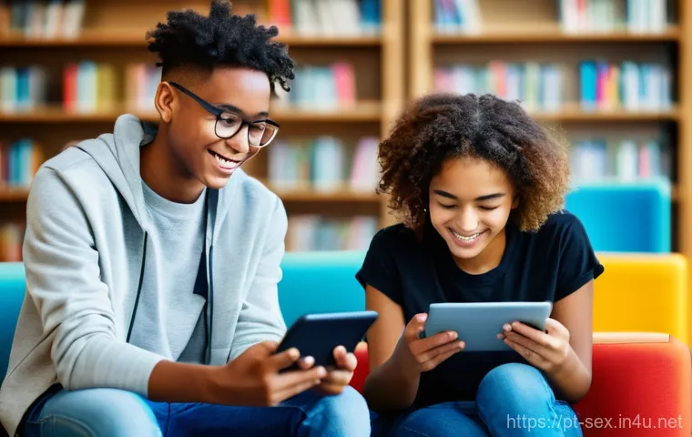 청소년 성교육 필수 내용 - **Image Prompt: Respectful Connections and Clear Communication**
    Two teenagers (aged 16-18), a b...